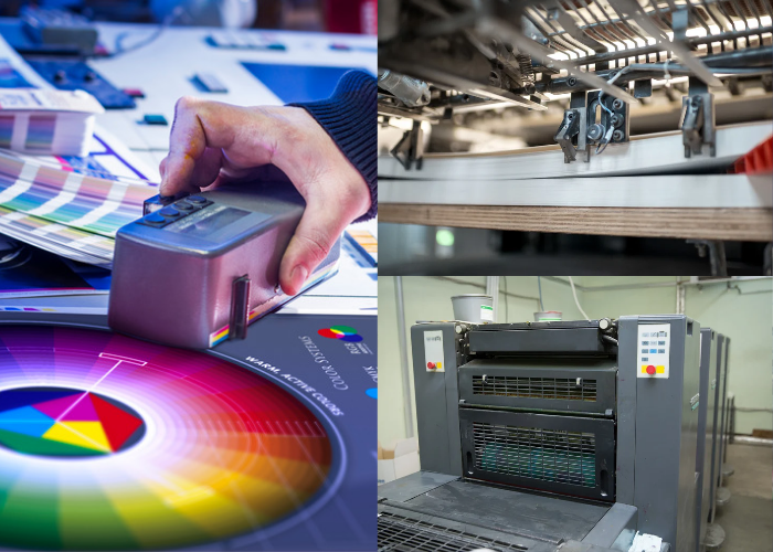 Offset printing on a cardboard box
